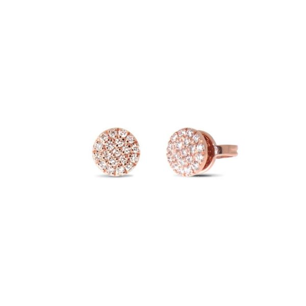 Ohrstecker Magnolia mit kleinem Pavé