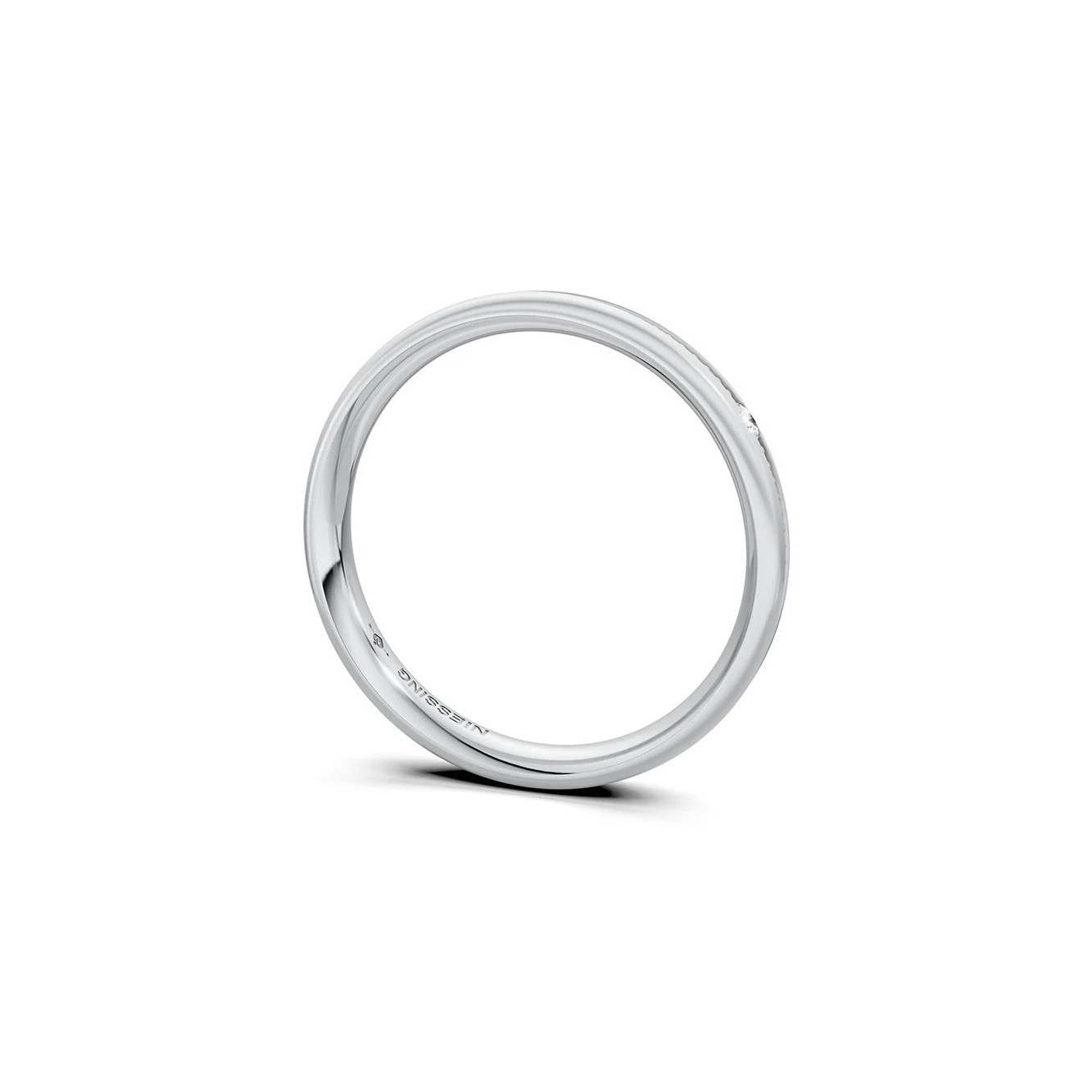 Trauring Art Déco mittig bicolor