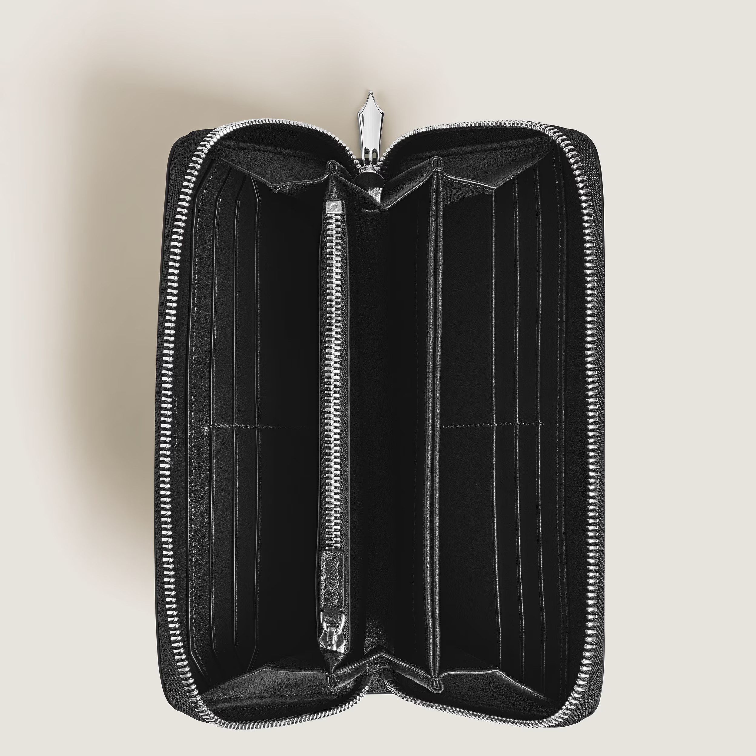 Continental-Brieftasche mit Reißverschluss