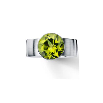 Farbedelsteinring mit 10 mm Peridot