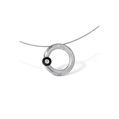 Anhänger mit Diamand in Glas