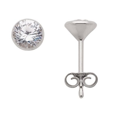 Ohrstecker Zarge mit Zirkonia