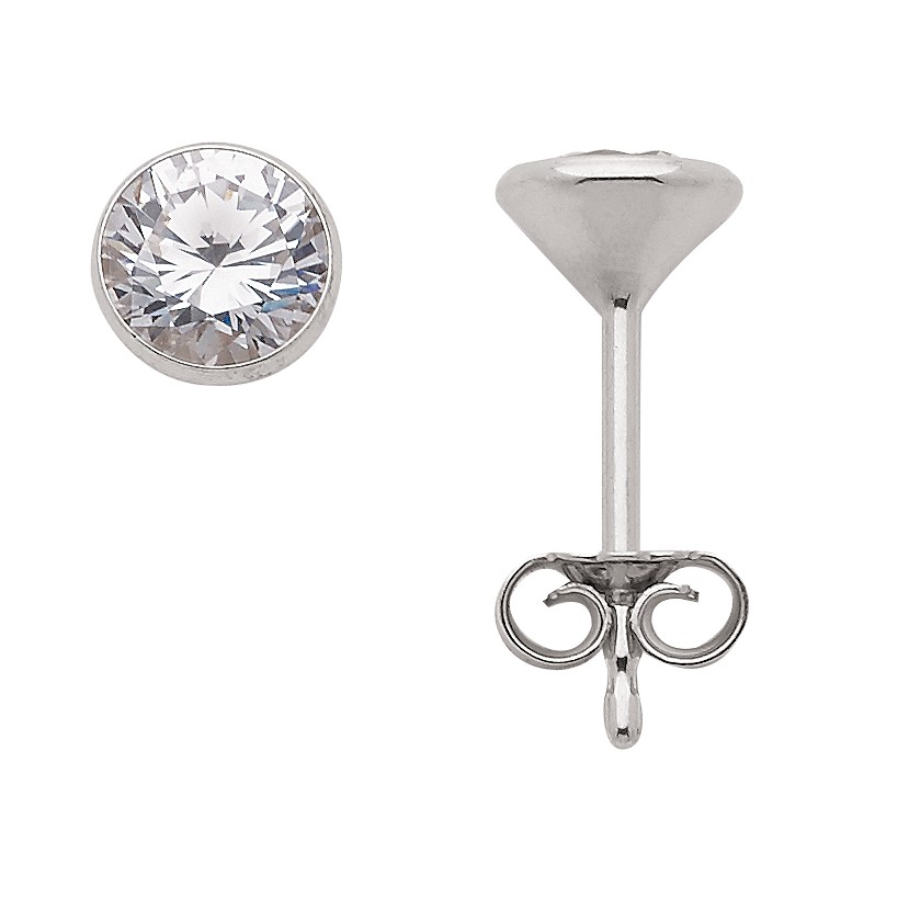 Ohrstecker Zarge mit Zirkonia